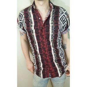 Panhandle Slim button down geometric paisley shirt